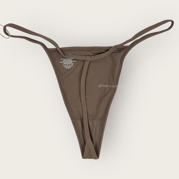 SKIMS Bundle XL Fits Everybody Micro T String Thong Plus Size Underwear Brown - Picture 3 of 8